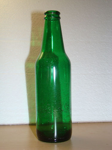 Crashglas Bierflasche grün (Heineken) 0,33l